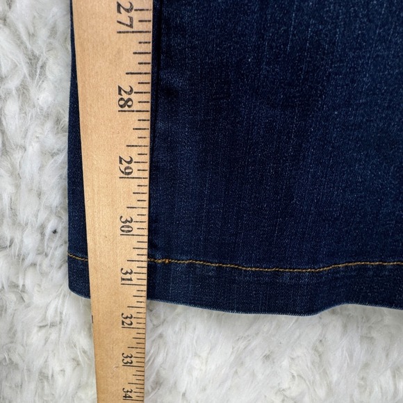 Spanx Denim Stretch Bootcut Flare Jeans Dark Wash Mid Rise Pull On Womens Large - Picture 7 of 10
